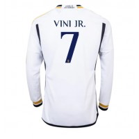 Camisa de Futebol Real Madrid Vinicius Junior #7 Equipamento Principal 2023-24 Manga Comprida